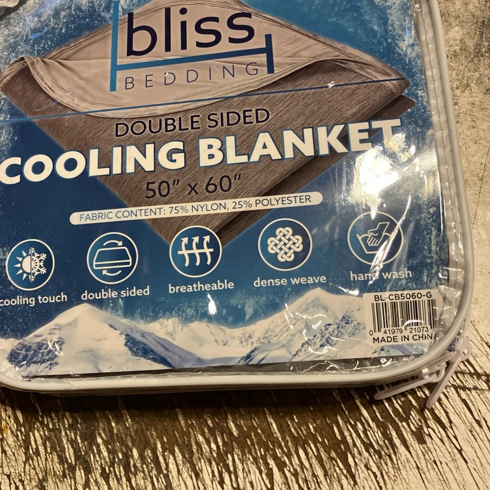 Bliss Double Sided Cooling Blanket - Gray